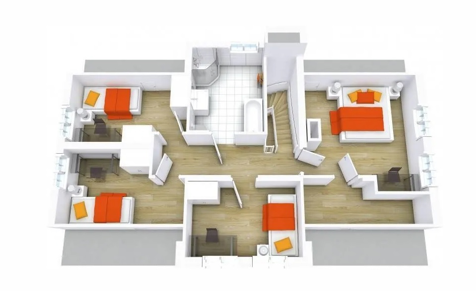 4 Bedroom House Plans PDF Free Download