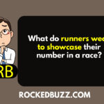 What do runners wear to showcase their number in a race?