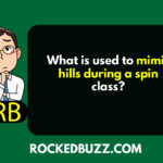 What is used to mimic hills during a spin class?