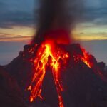 What phenomenon sometimes happens when a volcano erupts