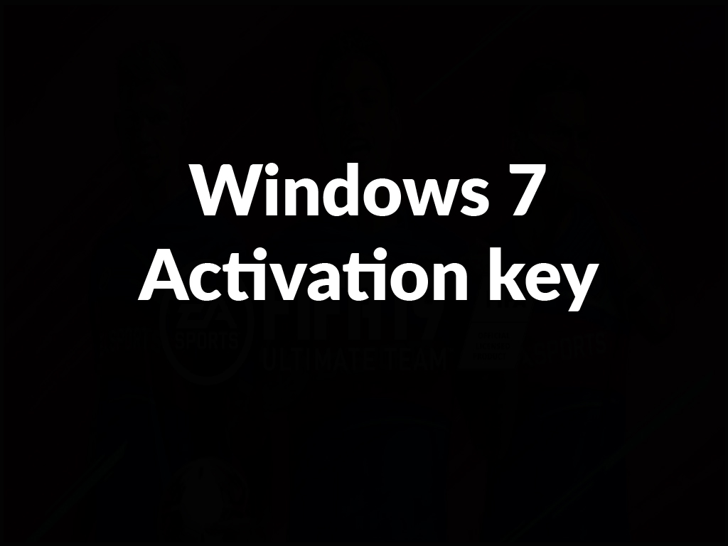Windows 7 Activation key TW
