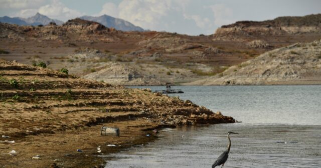 huge lake mead formed by damming of colorado river is at historically levels afp